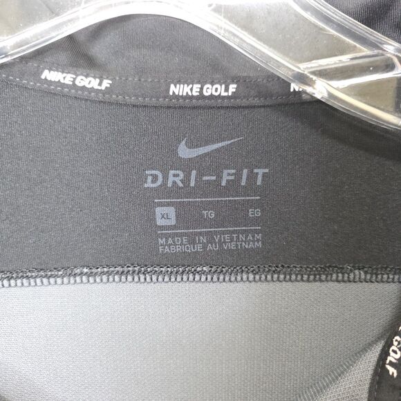 NIKE GOLF Polo Dri-FIT Black Red White Mens Standard Performance Shirt  XL - Picture 5 of 6